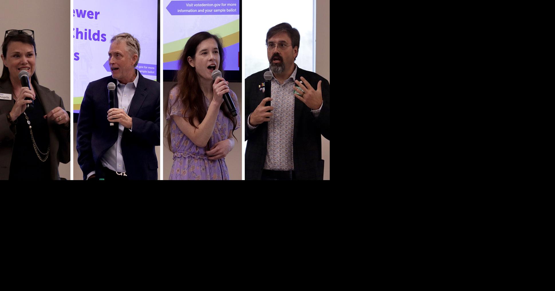 Denton’s mayoral candidates offer insight and stances on business-related concerns at chamber forum