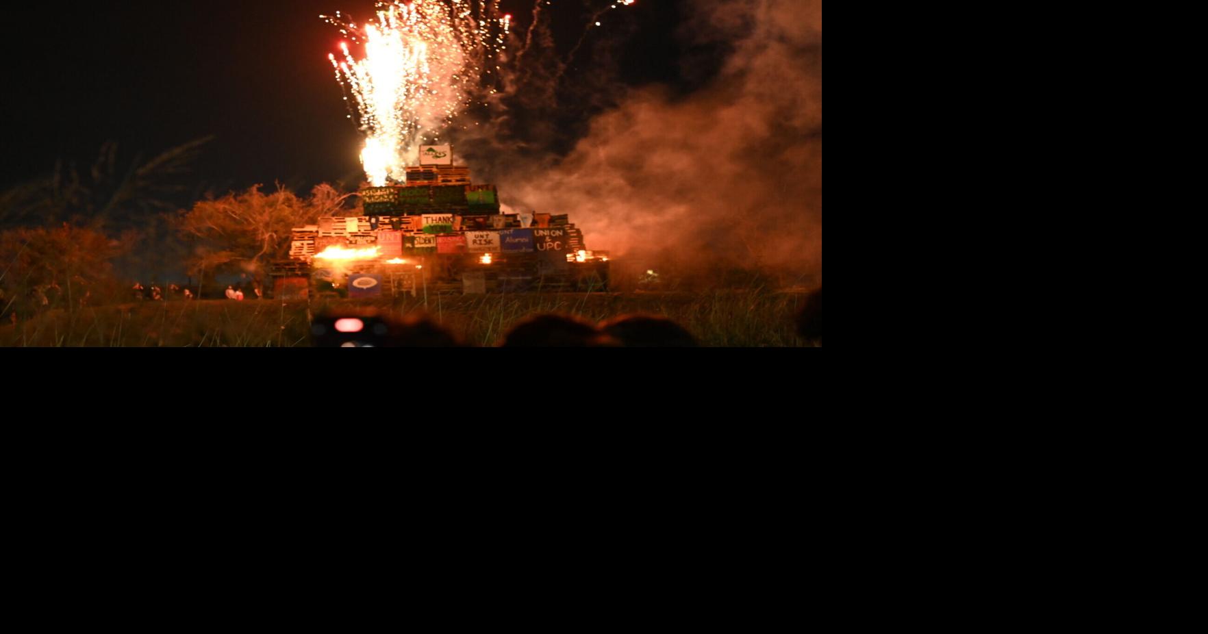 Photos UNT spirit ablaze at the bonfire Multimedia