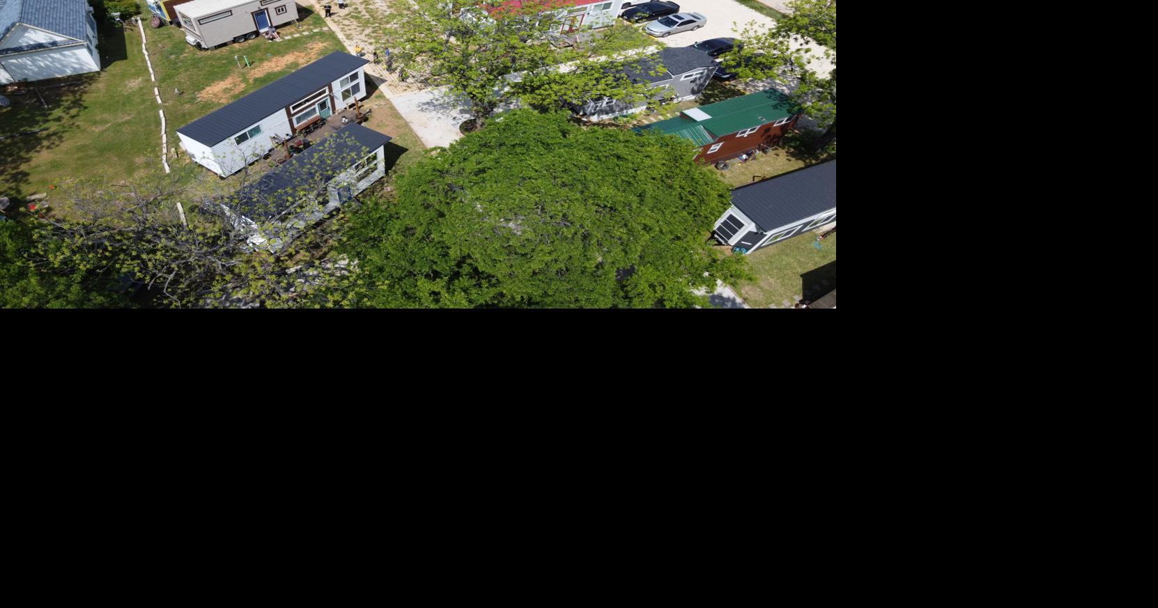 Lake Dallas Tiny Home Village drone