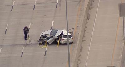 car dentonrc lewisville 35e lake investigating reported crash police shows two southbound
