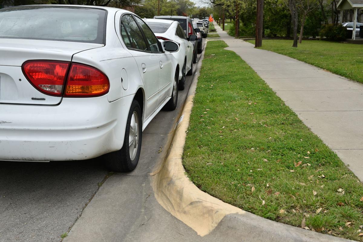 Blocked In By Students Residents Near Unt Paint Curbs Yellow