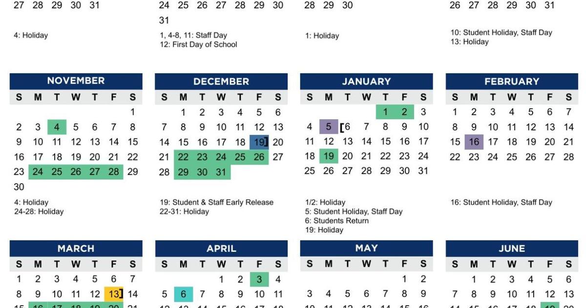 A preview of the Lewisville ISD Academic Calendar