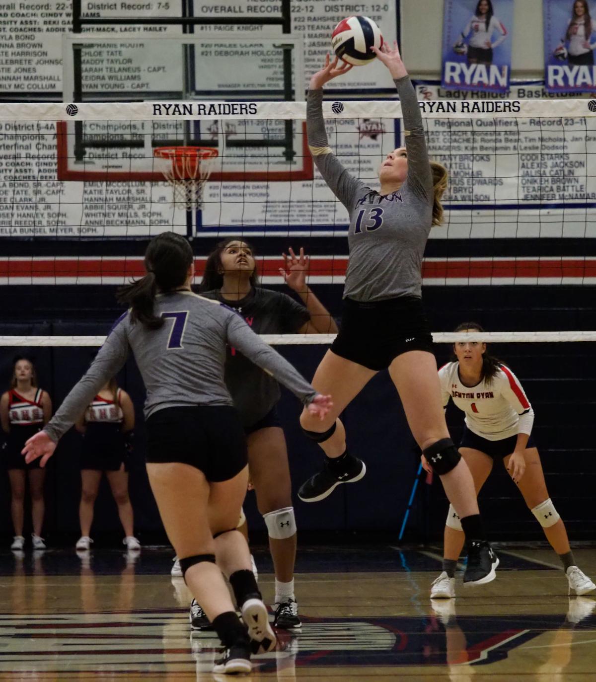 Volleyball Denton sweeps rival Ryan, still perfect in district