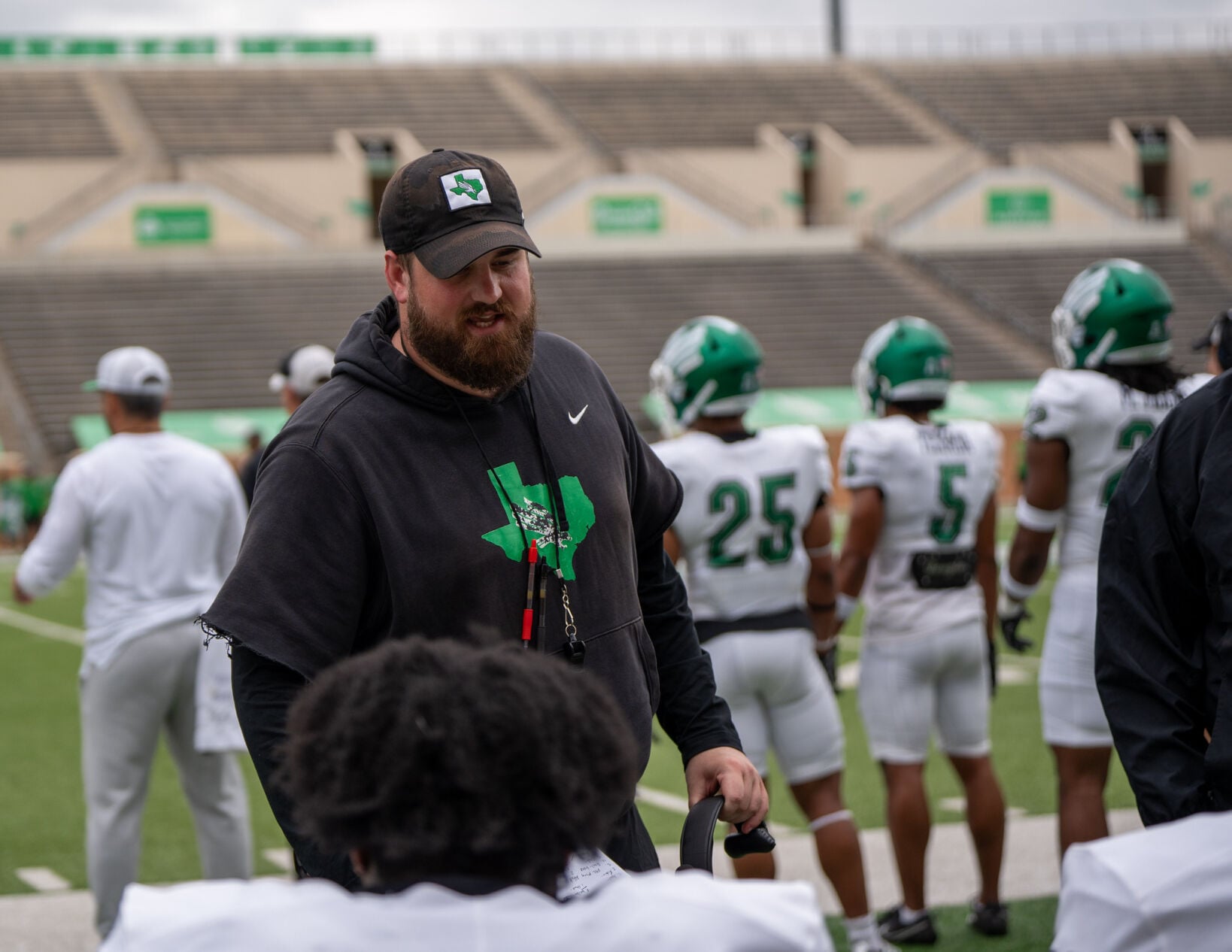 UNT starts fall practice with a new offensive line coach who's keeping ...