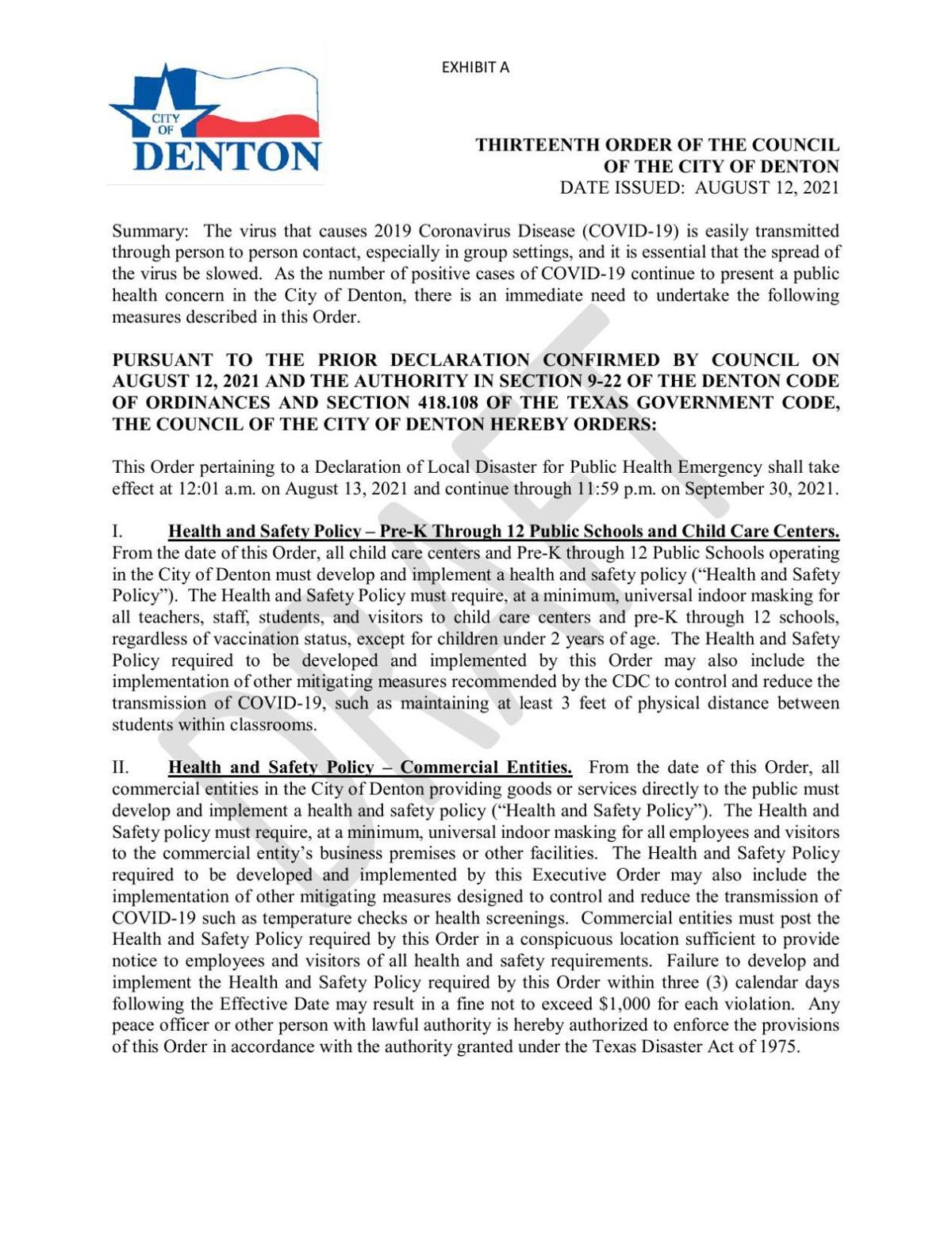 City of Denton ordinance | | dentonrc.com
