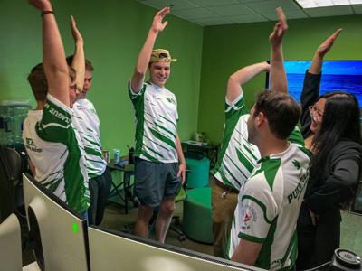 Celebrating a win