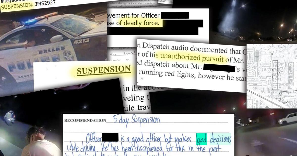 What happens to cops in Denton and North Texas who break the rules during a car chase? Depends where they work