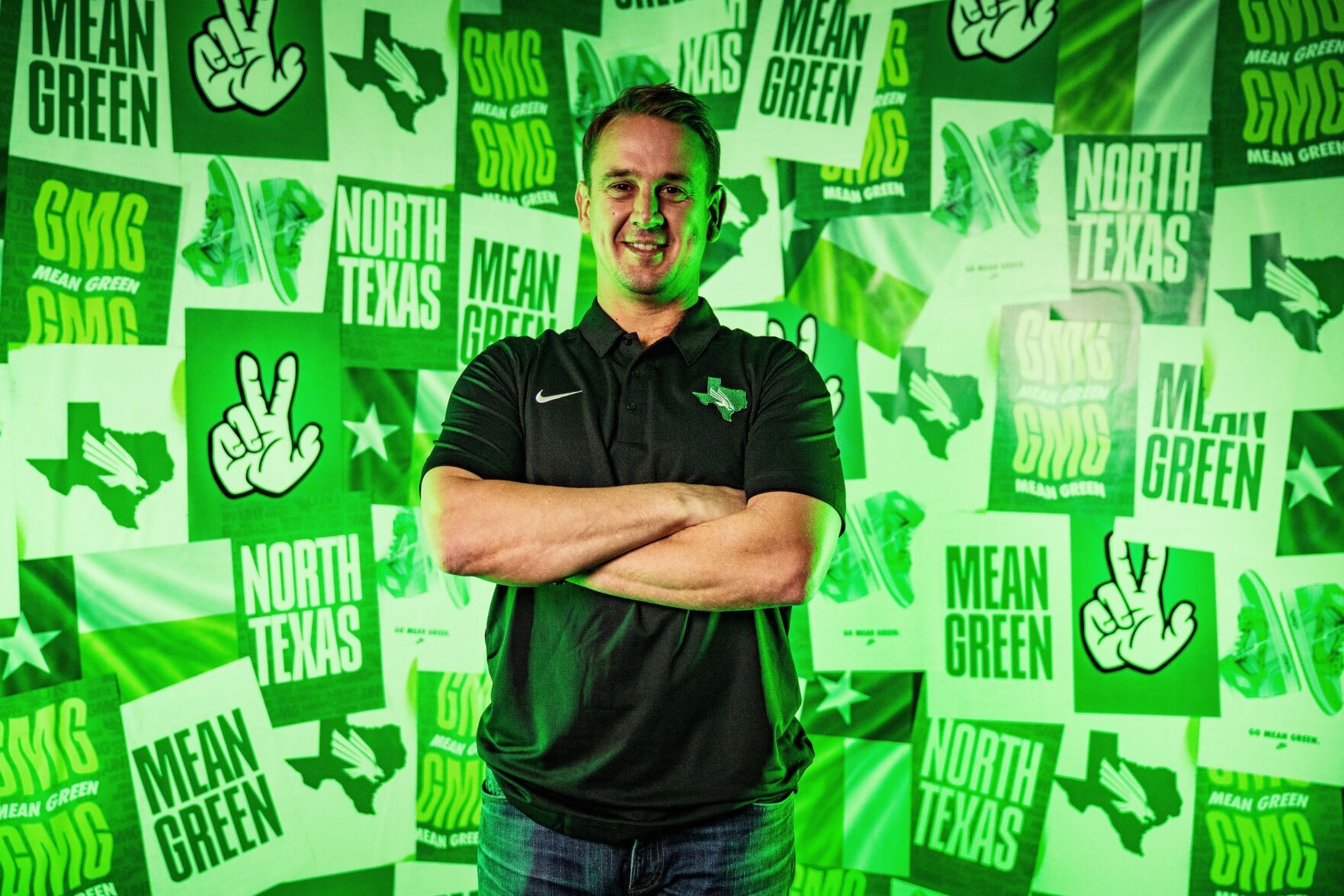 North Texas Mean Green basketball Hall of Famer jersey