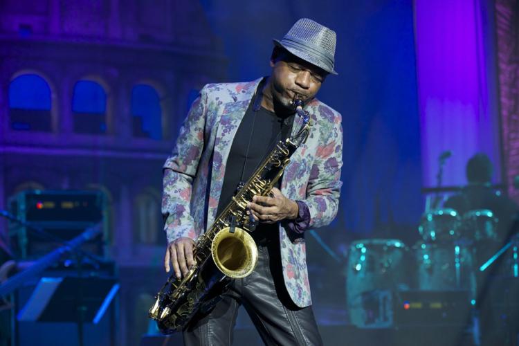 Professional annual party stage with lighting and large screen