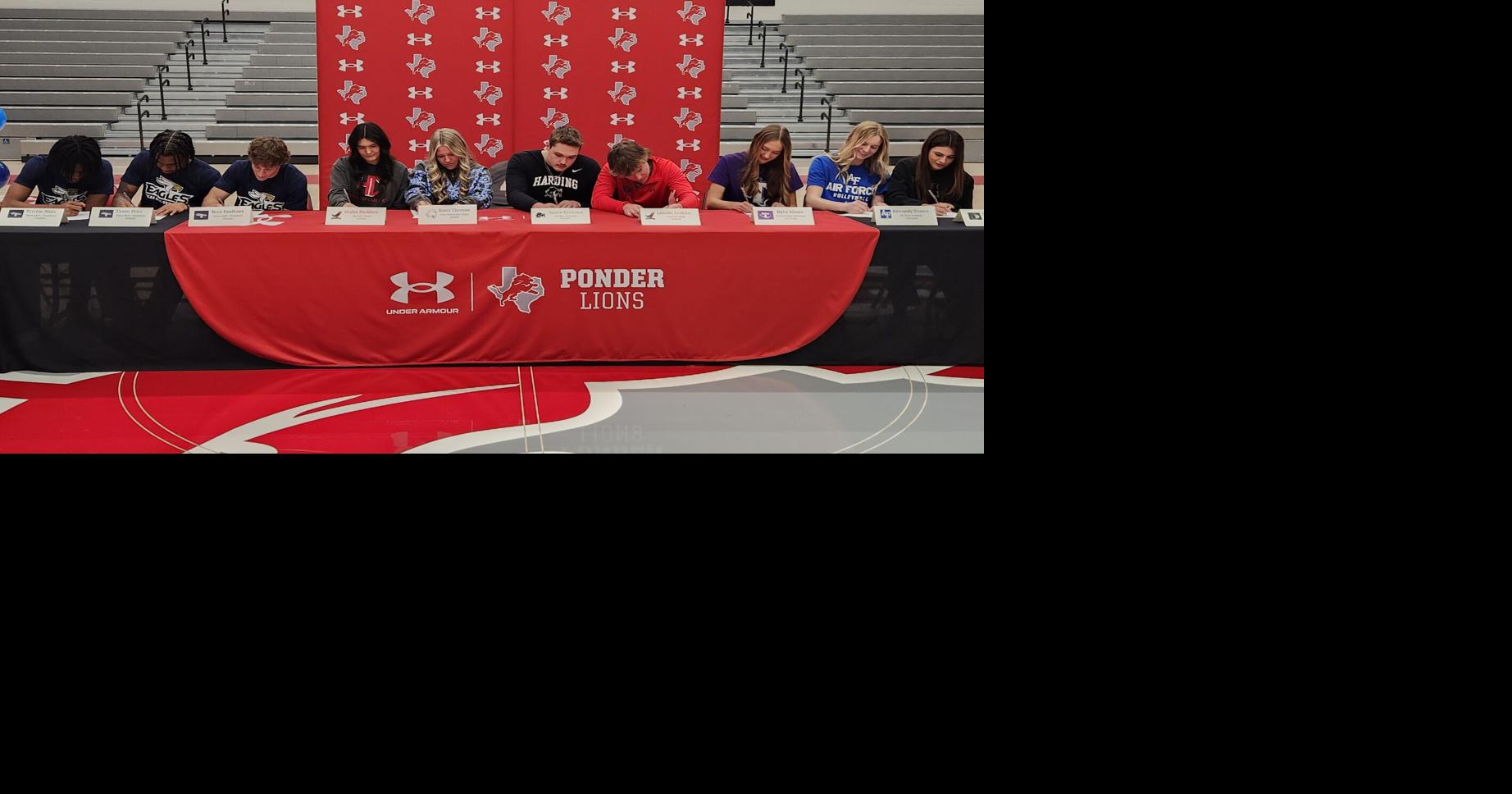 Trio of Division I pledges lead Ponder High’s 10 signees on National