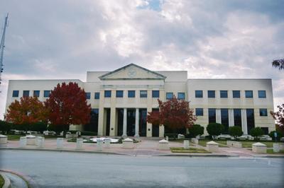 The Denton County Courts Building on E. McKinney St