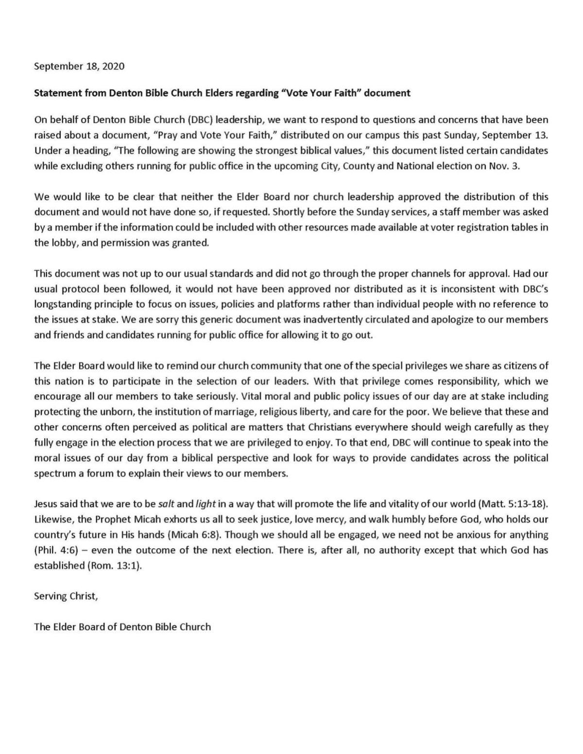 Politics And The Pulpit Experts Trace Slippery Slope Churches Face When Electioneering Religion Dentonrc Com