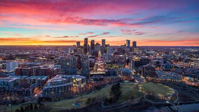 Downtown Denver, Colorado, USA Drone Skyline Aerial Panorama Photo Credit: Kruck20 (iStock).