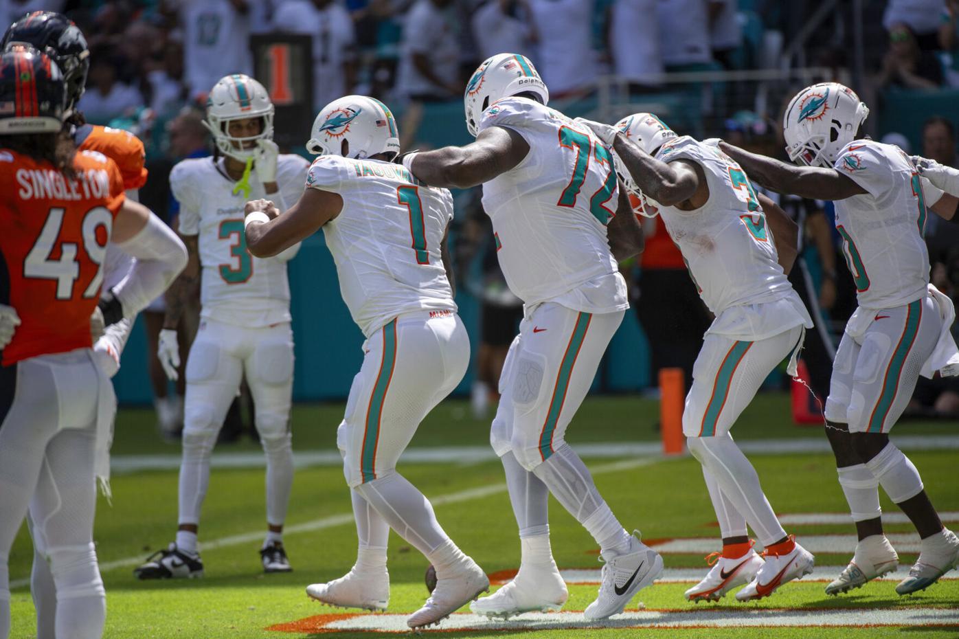 Tagovailoa, Dolphins score most points by NFL team since 1966 in 70-20 win  over Wilson, Broncos