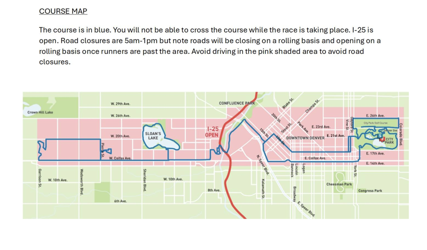 Colfax Marathon 2025 Map 