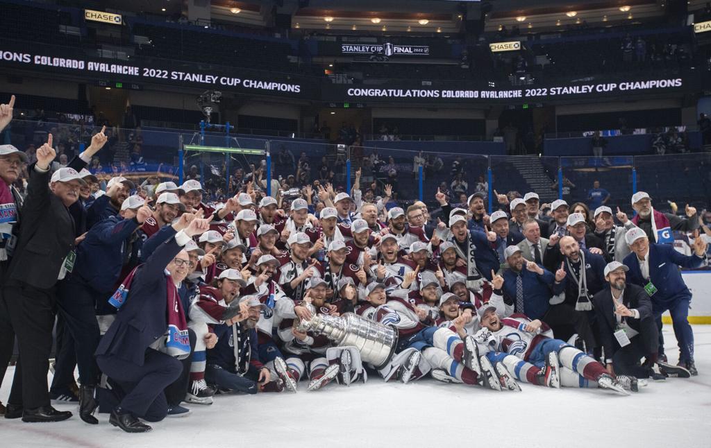 Colorado Avalanche 2022 Stanley Cup Final Champions Celebration Signature  Rink