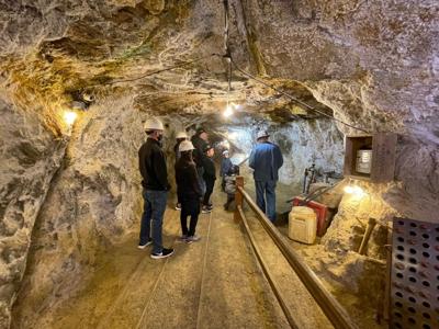 A group gets a tour of the Mollie Kathleen Gold Mine. Photo Credit Spencer McKee.