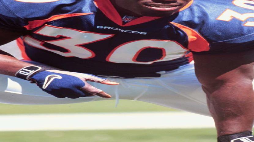 Terrell Davis. He did everything great.  Denver broncos football, Denver  broncos logo, Broncos football