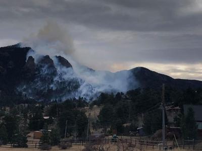The Kruger Rock Fire burns near Estes Park, Colorado. Photo Courtesy: Justin Smith; Larimer County Sheriff's Office.