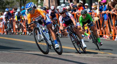 United Healthcare Professional's Coryn Rivera races to victory in the Golden Criterium Sunday, Aug. 23, 2015, as the final stage of the Women's USA Pro Challenge in Golden, Colo. (The Gazette, Christian Murdock)