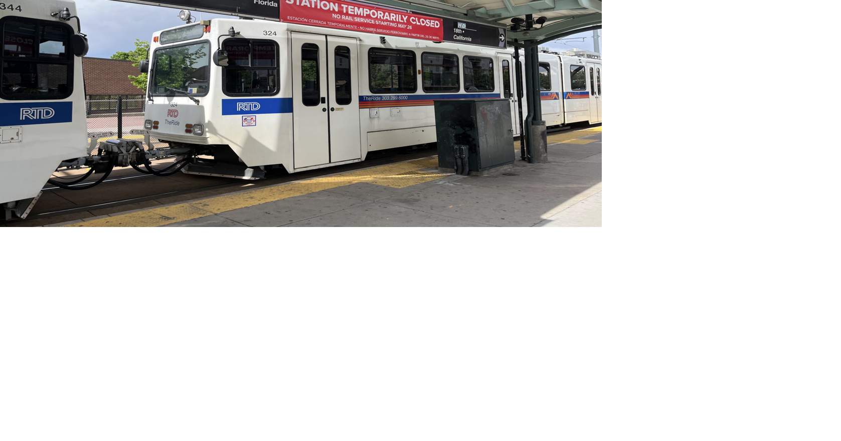 RTD light rail business loop closed for summer construction