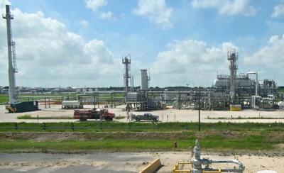 This photo provided by the U.S. Department of Energy shows a section of the Strategic Petroleum Reserve facility in West Hackberry, La. U.S. Energy Secretary Dan Brouillette said Wednesday, Sept. 9, 2020, that Hurricane Laura did significant damage at t...