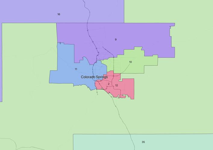 New Senate draft map - Colorado Springs area