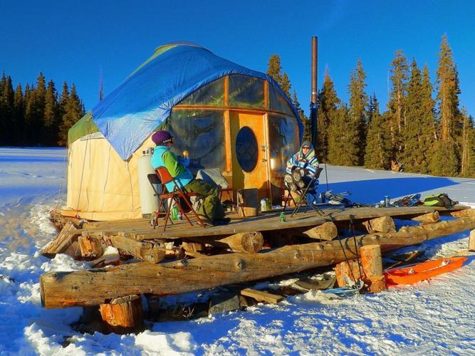 How To Stay Warm While Winter Camping: Find a Yurt with a View