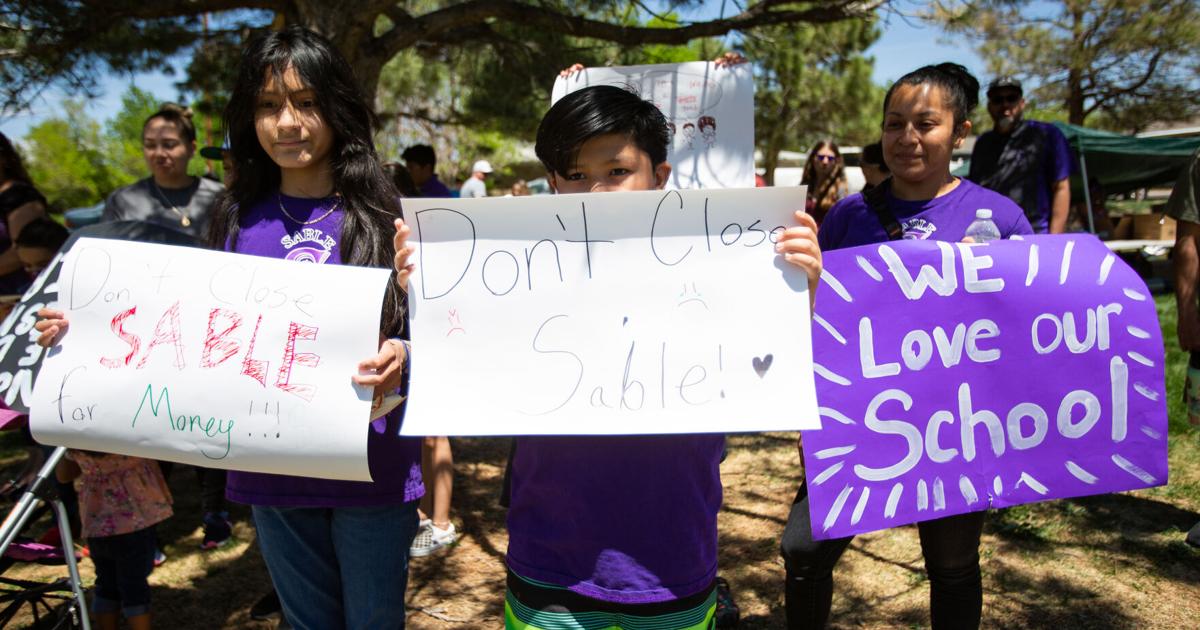 Hundreds gather to protest possible closure of Sable Elementary School | Education