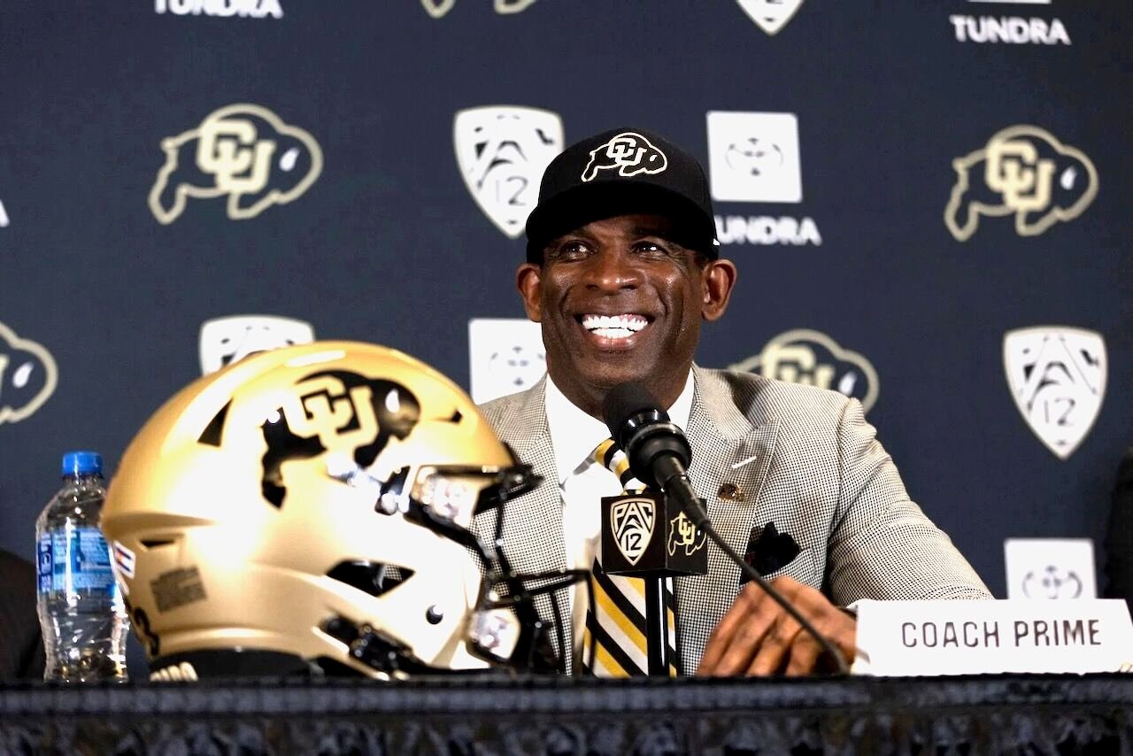 Colorado Sunshine: Coach Prime Visits Buffs Superfan Peggy Coppom ...