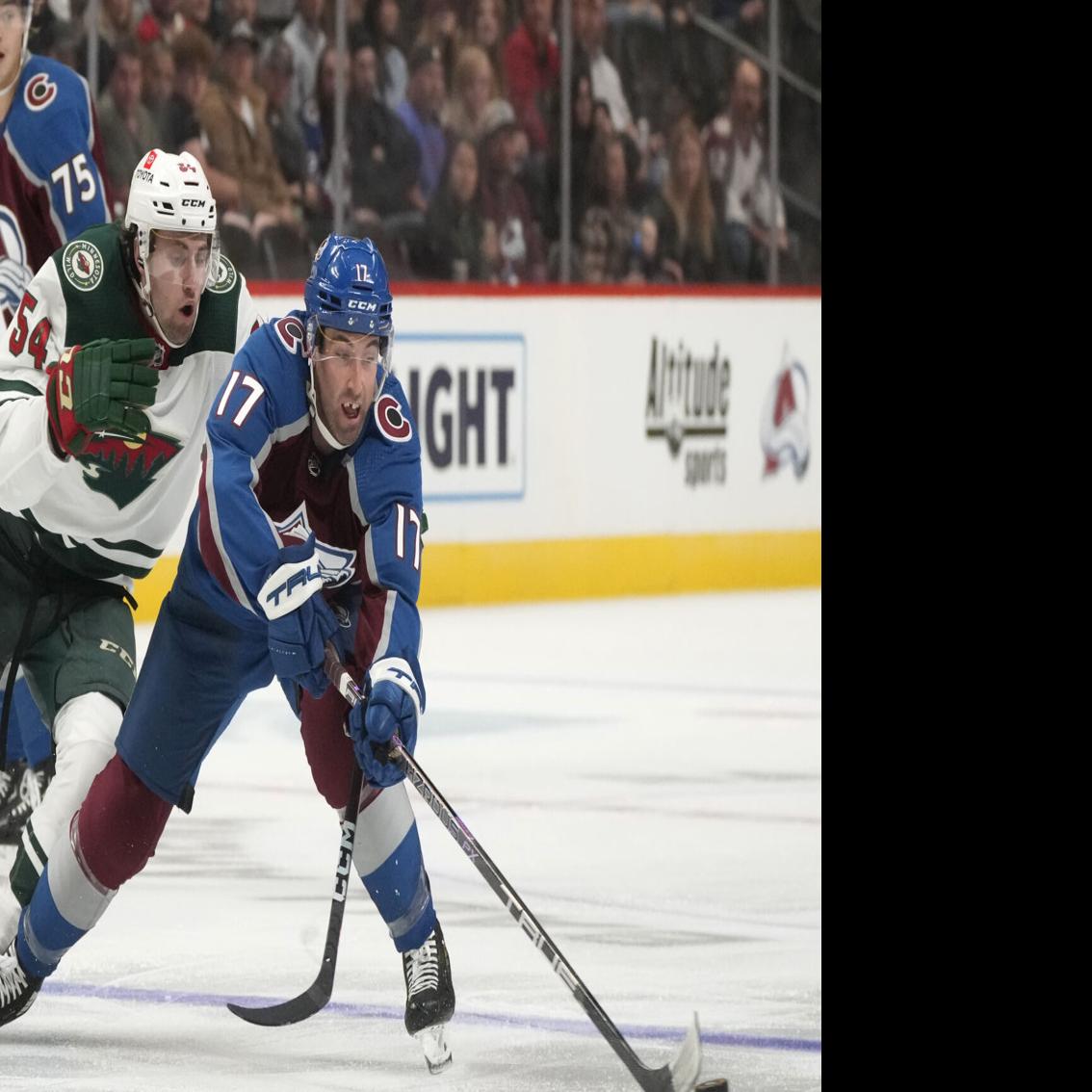 Which Wild forward has second most playoff experience? Tyson Jost