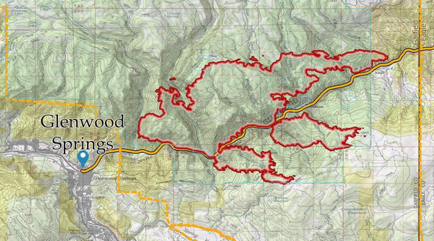 Grizzly Creek fire Map source: Inciweb