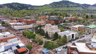 Aerial view of Pearl Street Mall in Boulder Colorado USA Boulder, Colorado. Photo Credit: pawel.gaul (iStock).