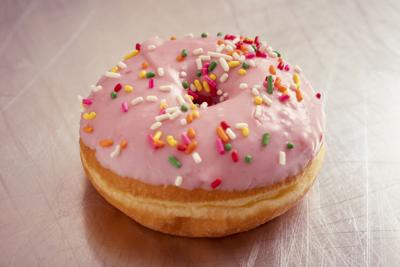 Strawberry Flavored Donut with Colorful Sprinkles Photo Credit: Kativ (iStock).