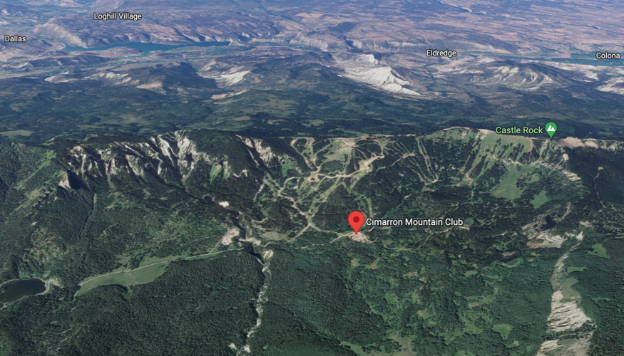 Cimarron Mountain Club. Map Credit: ©2022 Google Maps.