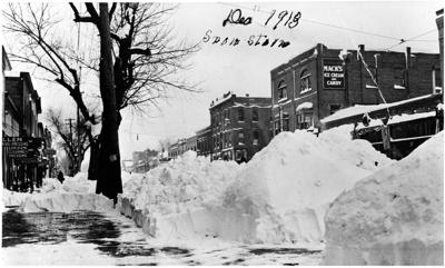 Snowfall in Denver started on December 1 and continued for multiple days. Photo Courtesy: Pioneer's Museum.