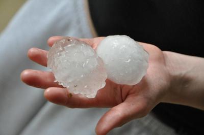 This photo shows hail that is approximately 2-3 inches in size. Photo Credit: bobosh_t (Flickr).