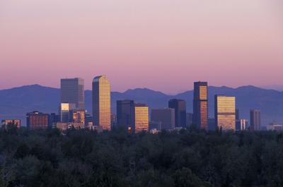 Denver Skyline at Sunrise. Photo Credit: twilightproductions (iStock).