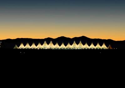 Denver International Airport at Sunset Photo Credit: twilightproductions (iStock).