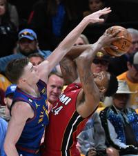 Bam Ado - Miami Heat - Game-Worn - Statement Edition Jersey - 1st Half  - Recorded a 26-Point Double-Double - 2023 NBA Finals Game 1