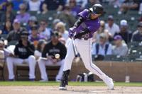 This is a 2023 photo of right fielder Charlie Blackmon (19) of the Colorado  Rockies baseball team. This image reflects the Colorado Rockies active  roster as of Friday, Feb. 24, 2023, when