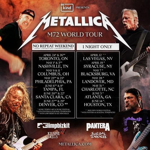Metallica plays Empower Field at Mile High for 2 shows 2025 Music