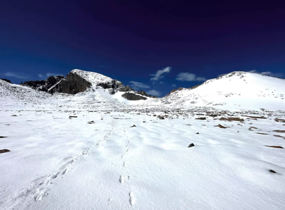 Longs Peak on May 19. Taken from the Boulderfield. Photo: National Park Service.