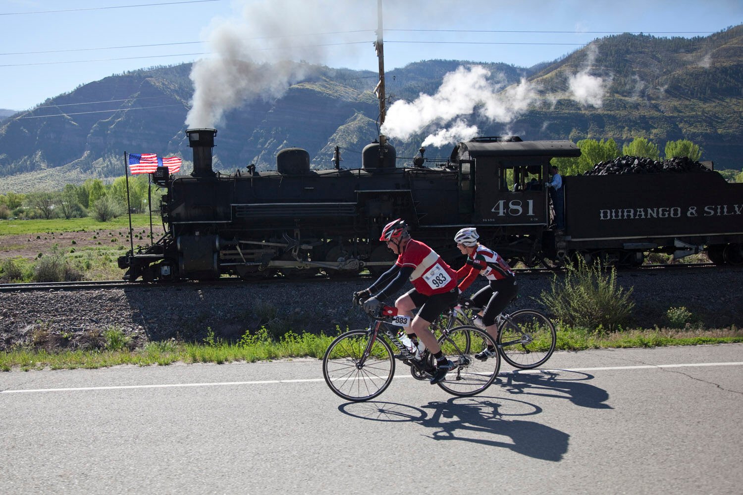 Cyclists set to race the train along stunning Colorado course