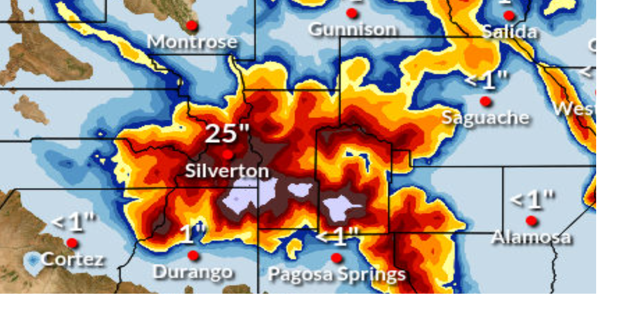 More than 60 inches of snow could fall in Colorado’s upcoming snowstorm