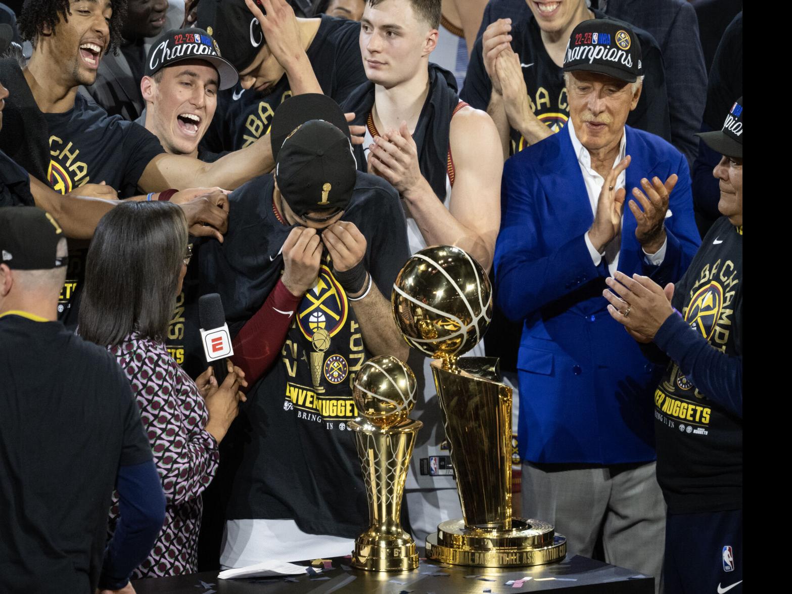 Denver Nuggets players of past take part in celebrating first NBA title in  team history - CBS Colorado