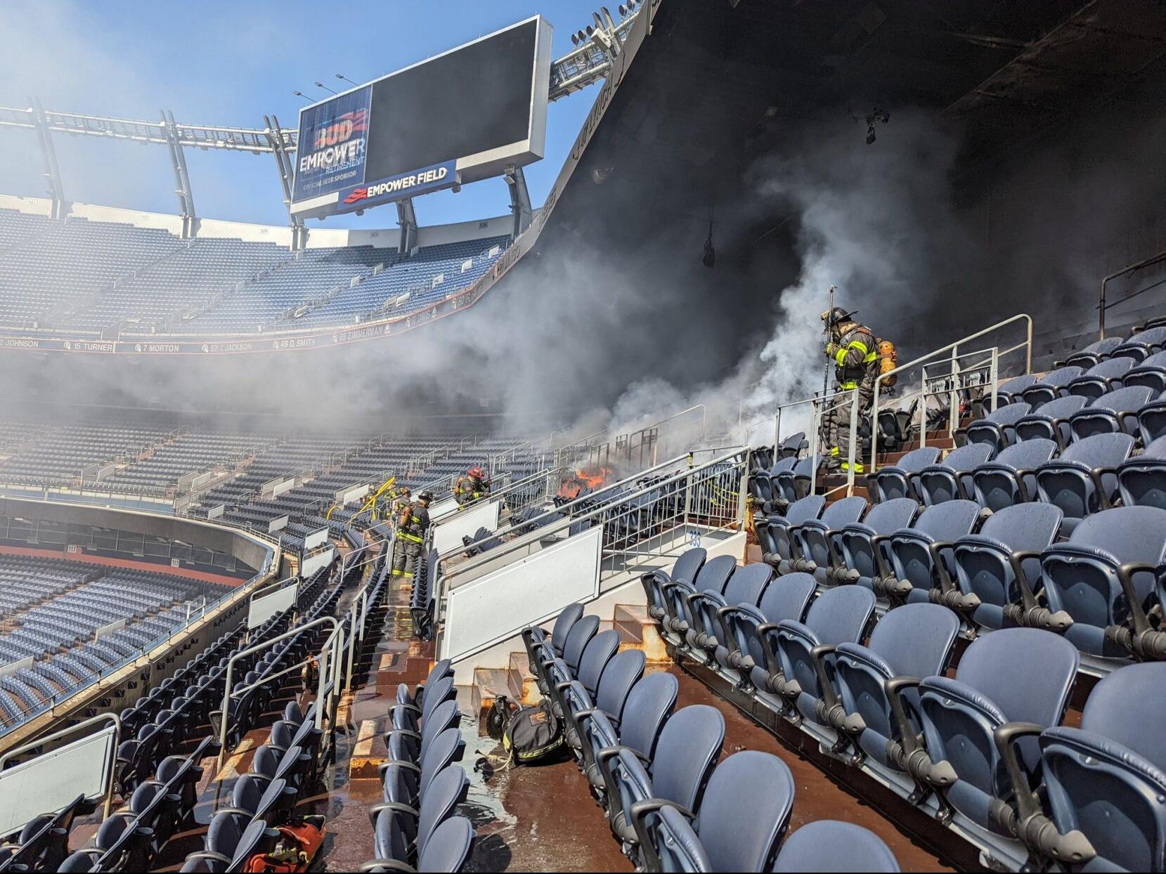 Here's what caused the fire at the Denver Broncos' stadium