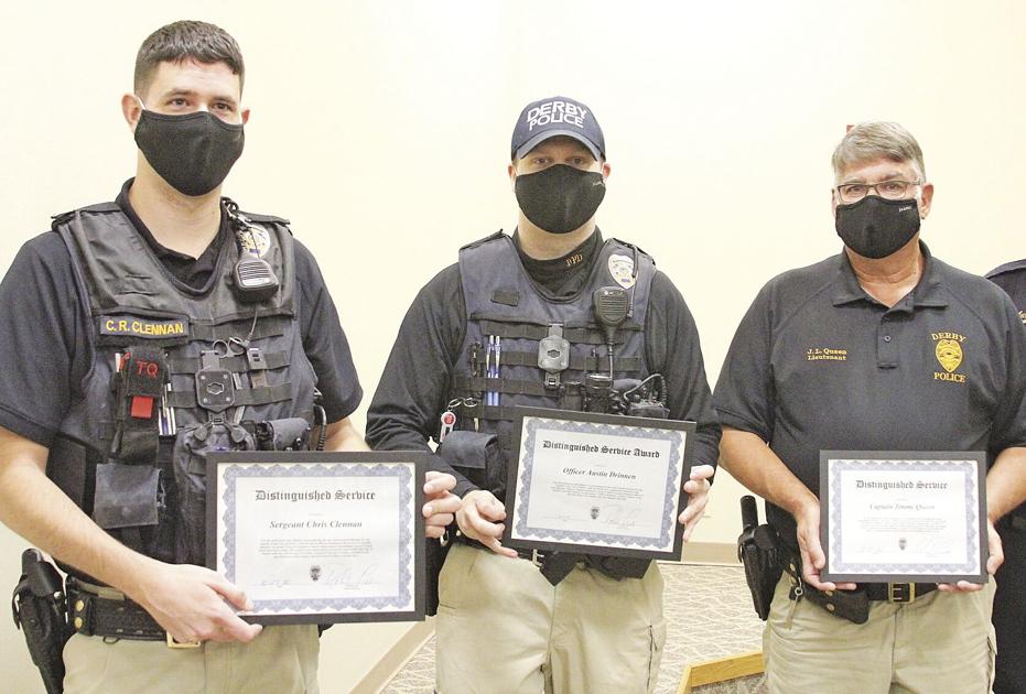 Derby police officers recognized for service Derby News