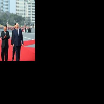 Belarus' Lukashenko greeted by North Korean leader in Pyongyang