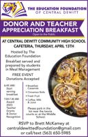 Central DeWitt Ed Foundation Teacher's Appreciation Breakfast